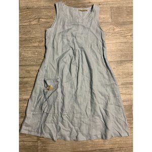 TARA VAO Bohemian Chic Linen Dress Large